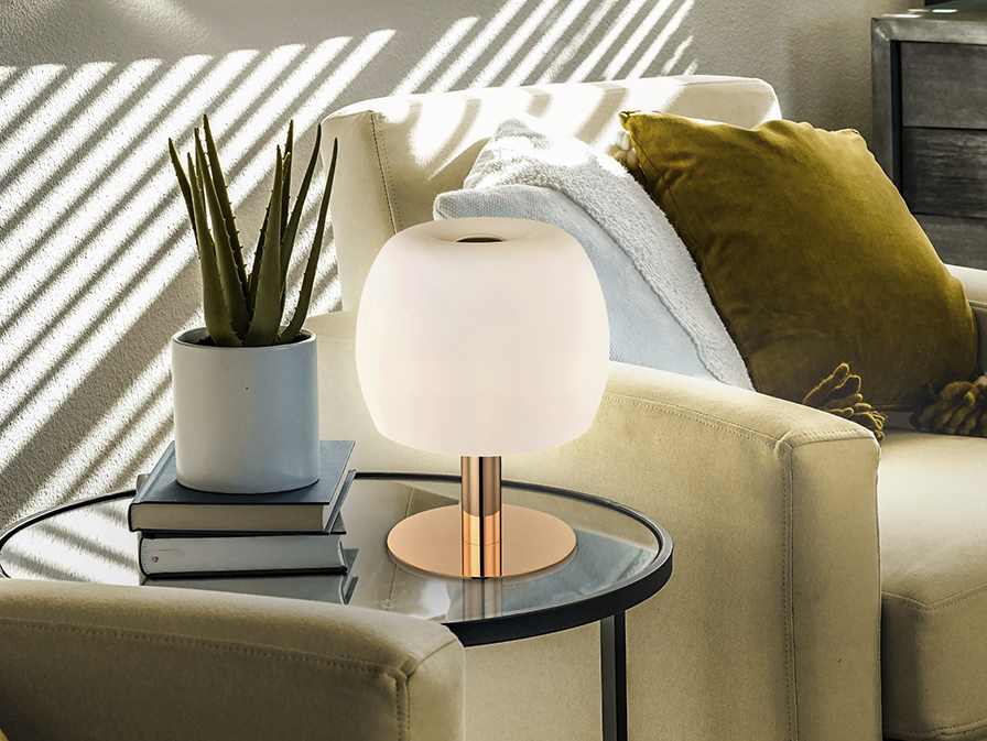 Schuller Lighting Table lamps Baloon 161190  BALOON-TABLE LAMP GOLD/OPAL