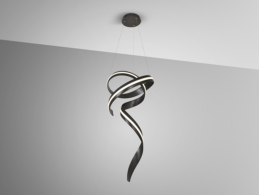 Schuller Lighting Pendants Amara 227513  AMARA - VERTICAL LAMP - MATT BLACK