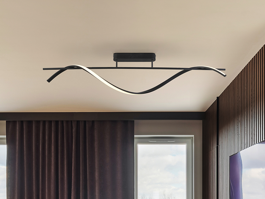 Schuller Lighting Flush Ceiling Lamps Boa 307642  BOA - BLACK CEILING LAMP