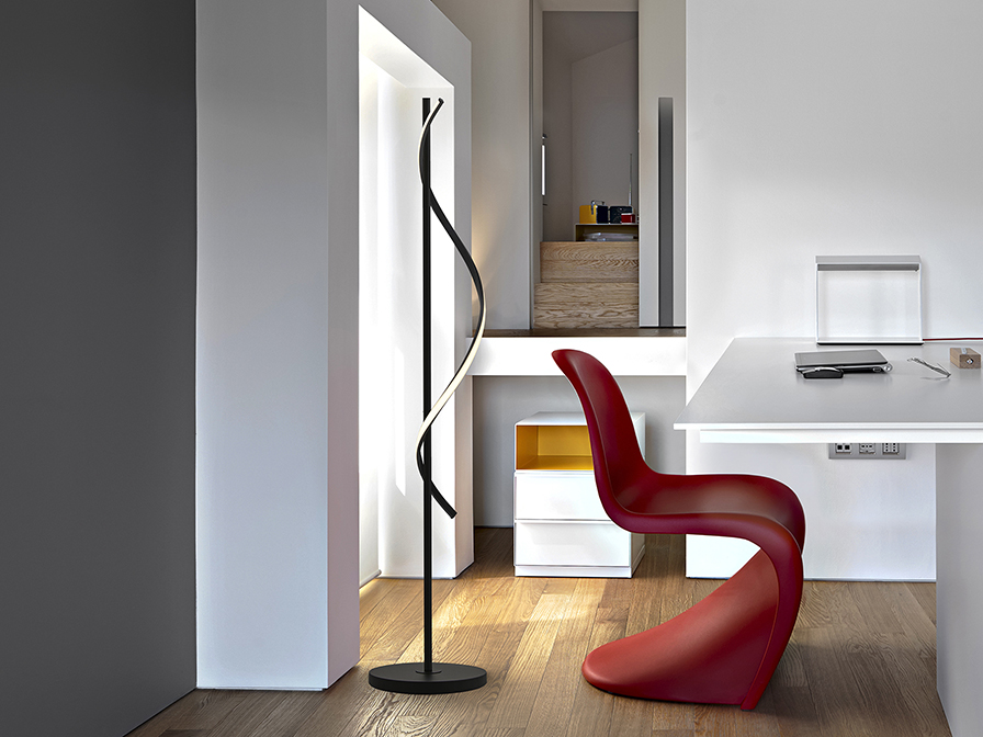 Schuller Lighting Floor lamps Boa 307758  BOA -BLACK FLOOR LAMP
