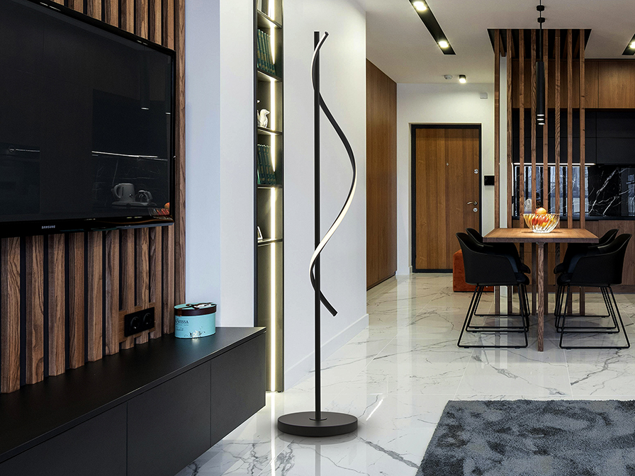 Schuller Lighting Floor lamps Boa 307758  BOA -BLACK FLOOR LAMP