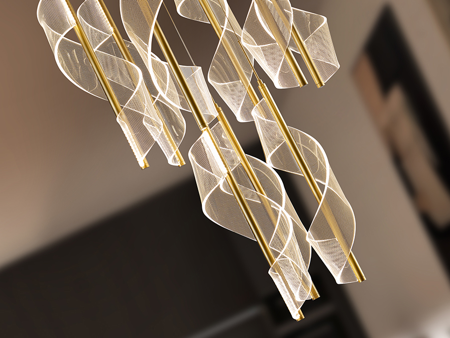 Schuller Lighting Pendants Velas 351492  VELAS- LAMP 9L, GOLD, DIMABLE