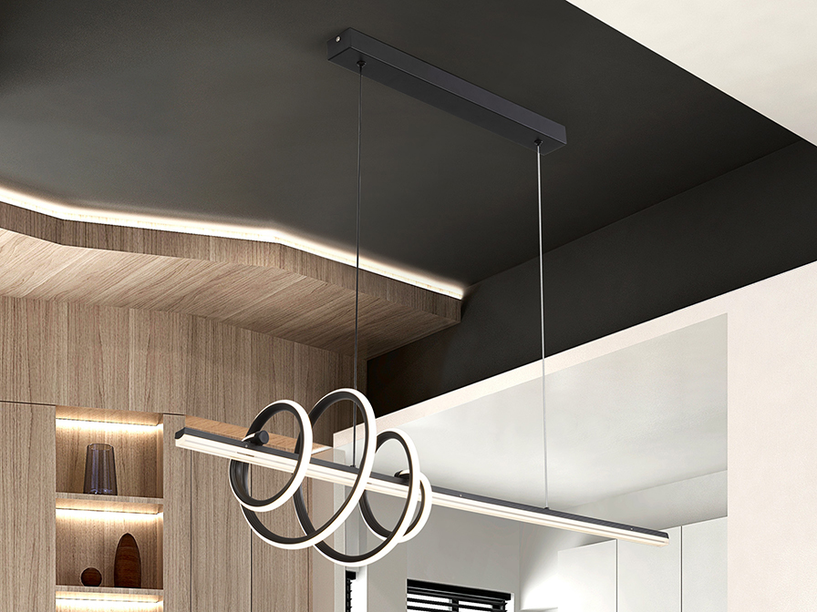 Schuller Lighting Pendants Tornado 693073  TORNADO - BLACK LAMP